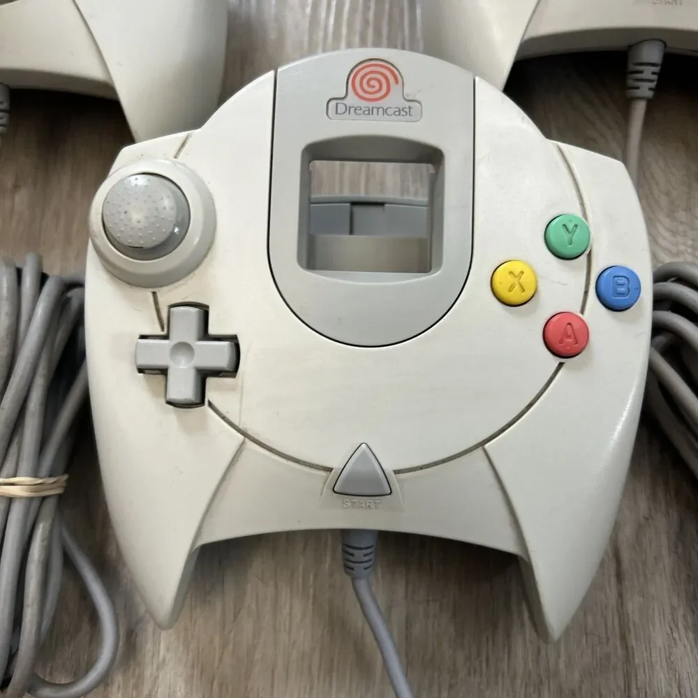 Sega Dreamcast Controller Lot Of 3 Official OEM White Grey HKT 7700 Tested Works